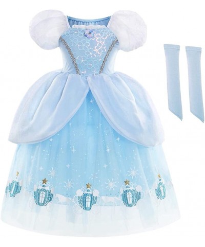 Girls Cinderella Dress Princess Birthday Puff Sleeve Fancy Christmas Party Gown Halloween Costume (w/Accessories) $31.88 Kids...