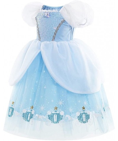 Girls Cinderella Dress Princess Birthday Puff Sleeve Fancy Christmas Party Gown Halloween Costume (w/Accessories) $31.88 Kids...