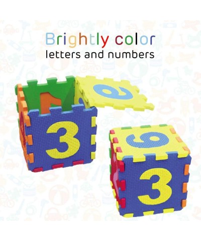 Baby Foam Play Mat (36-Piece Set) 5x5 Inches Interlocking Alphabet and Numbers Floor Puzzle Colorful EVA Tiles Girls Boys Sof...