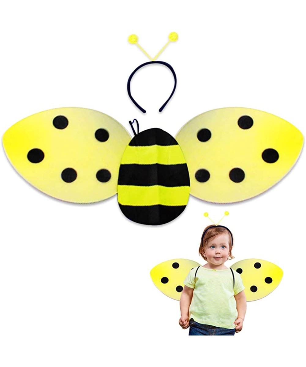 Bee Costume for Kids Honeybee Costume Set with 1 Pair of Wings and Antenna Headband Cute Halloween Costume for Girls and Boys...