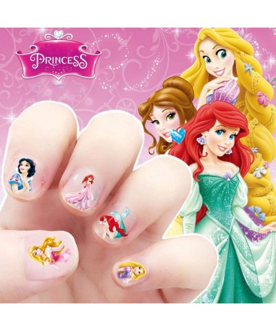 Princess Snow White Cinderella Ariel Belle Rapunzel & Friends Press on Nails - Fake Nails for Kids | Rhinestone Nail Stickers...