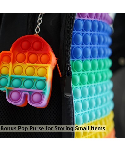 Pop it Backpack for Boys & Girls with Pop it Purse Fidget Toys School Bag for Kids Great Gift 12(L) x 4.5(W) x 16(H) Inches $...