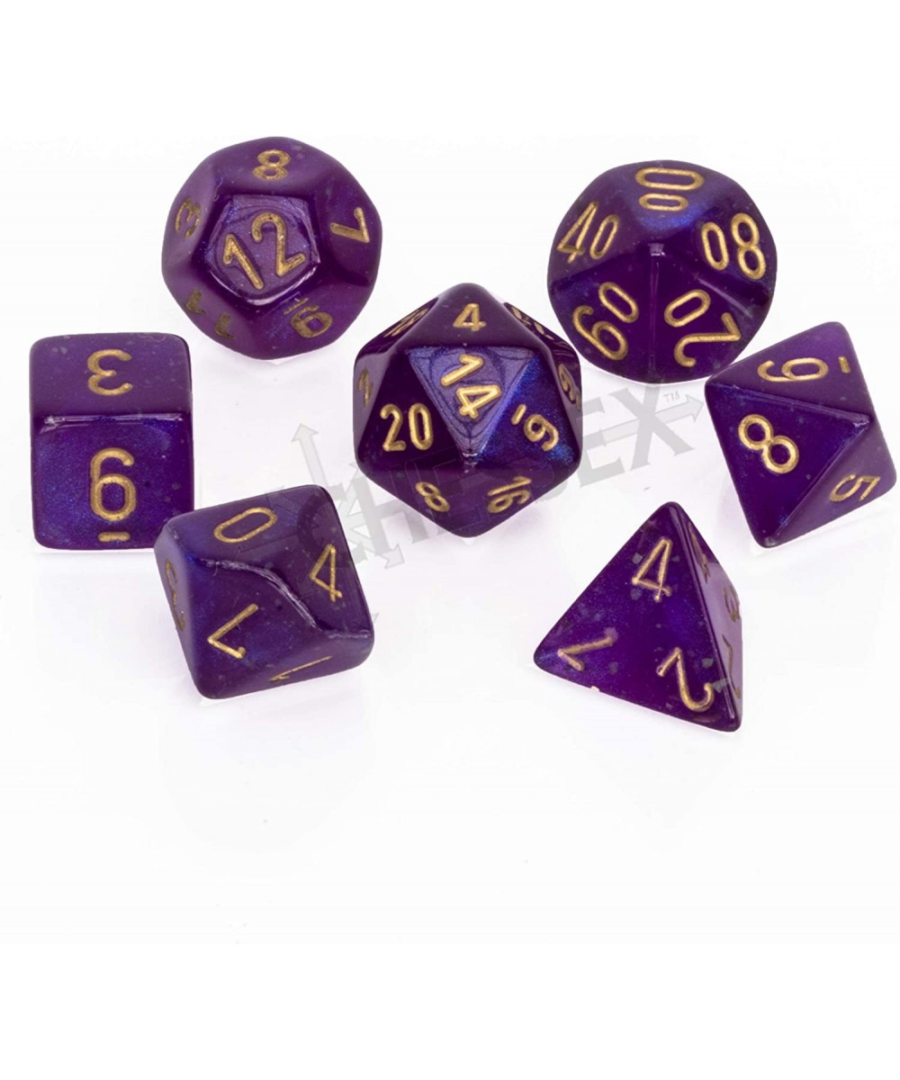 Polyhedral 7-Die Set - Borealis Royal Purple/Gold with Luminary 27587 (CHX27587) $17.45 Game Accessories