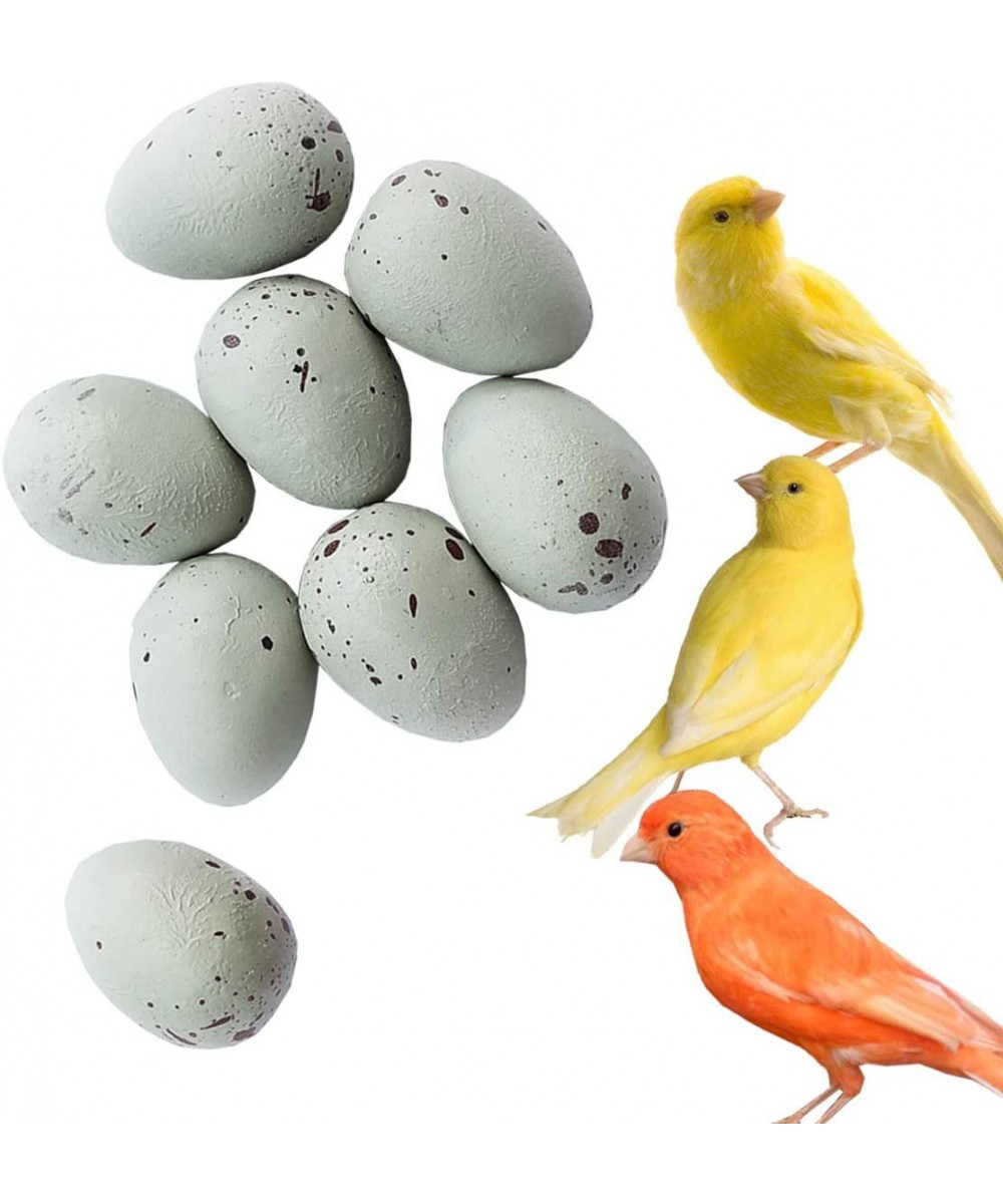 8 Pcs Solid Canary Plastic Eggs Hatching Eggs Trick The Birds to Stop Laying Eggs Fake Eggs（19mm*13mm） $18.42 Gags & Practica...