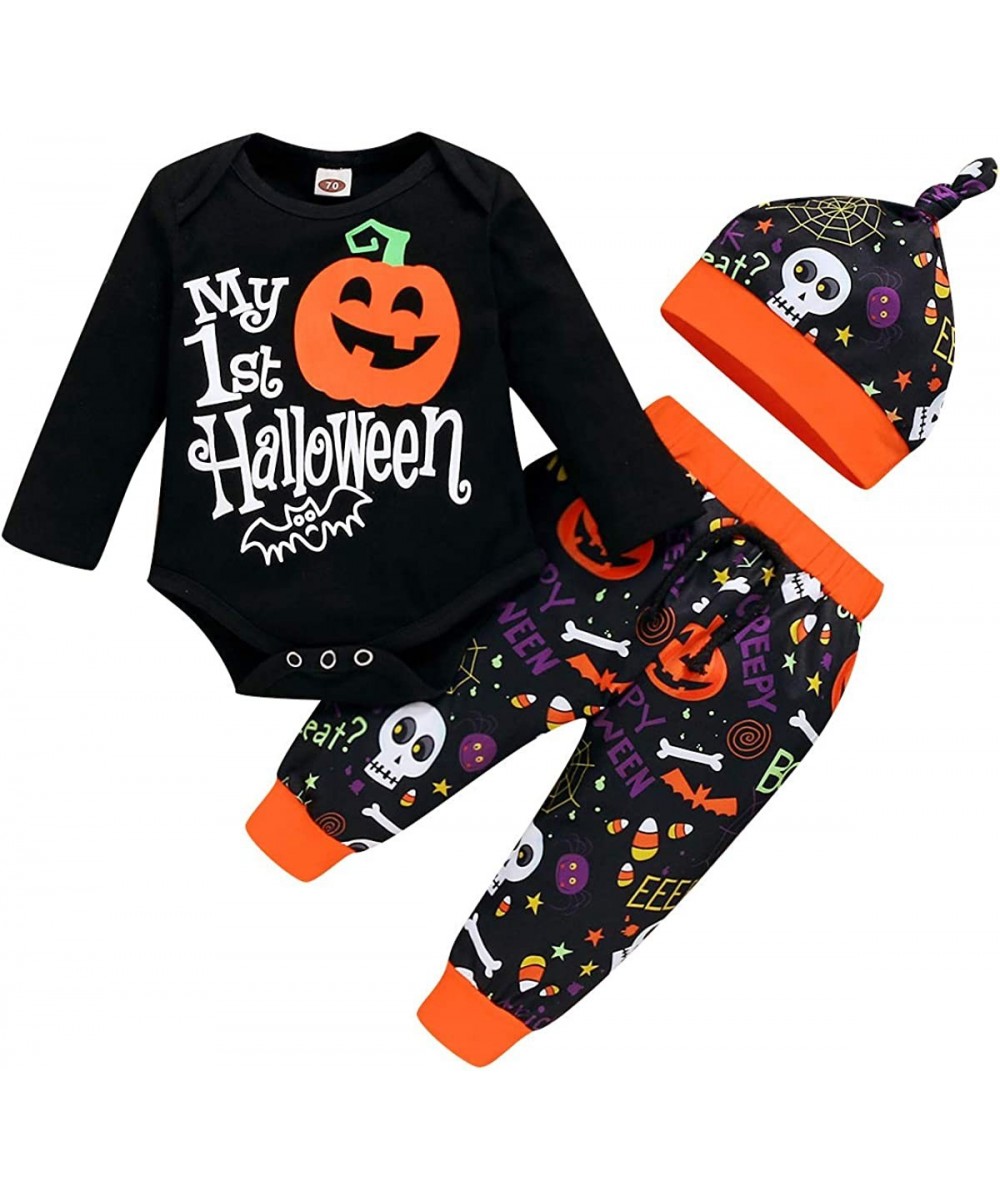 Baby Boy Halloween Costumes My First Halloween Outifts for Newborn Infant Toddler Boy Girl Clothes Romper $16.53 Kids' Costumes