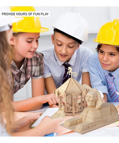 3D Puzzle Sphinx Wood Craft Construction Model Kit Unique Fun and Educational DIY Wooden Toy Assemble Model Unfinished Crafti...