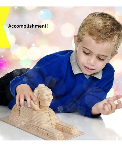 3D Puzzle Sphinx Wood Craft Construction Model Kit Unique Fun and Educational DIY Wooden Toy Assemble Model Unfinished Crafti...