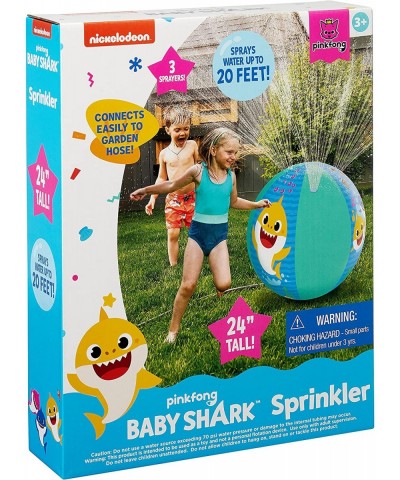 Baby Shark Inflatable Sprinkler Blue $20.45 Swimming Pool & Outdoor Water Toys