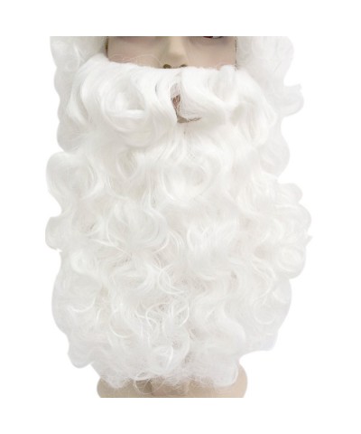 Santa Wig and Beard Set Costume 3 Pieces-White Wigs Beard and Wig Cap for Christmas $20.40 Kids' Dress-Up Accessories