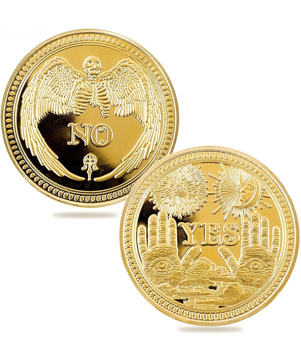 Yes No Challenge Coin Decision Maker Coin&Collector's Medallion Souvenir-Perfect Divination Flip Coin Gift Party Game(Gold) $...