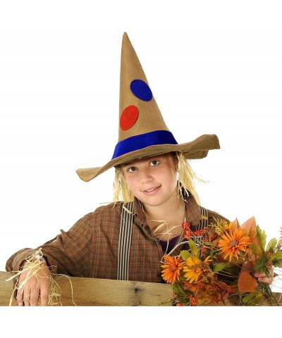 2 Pieces Halloween Scarecrow Wizard Hat Witch Hat Sombrero Party Silly Hats Party Costume Accessories Headwear for Men Women ...