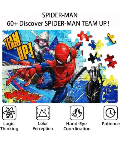 Disney Marvel Spiderman Puzzles for Kids Ages 4-8 Super Hero Puzzles 60 Pieces Learning Educational Puzzles for Children Girl...