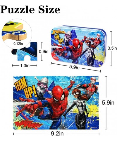 Disney Marvel Spiderman Puzzles for Kids Ages 4-8 Super Hero Puzzles 60 Pieces Learning Educational Puzzles for Children Girl...