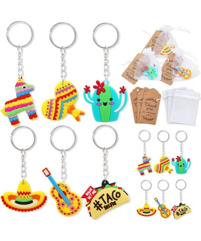 Cute Mexican Fiesta Keychains Party Favors 24 Sets Mexican Fiesta Cinco De Mayo Party Goodie Gifts Bag Decor with Thank You K...