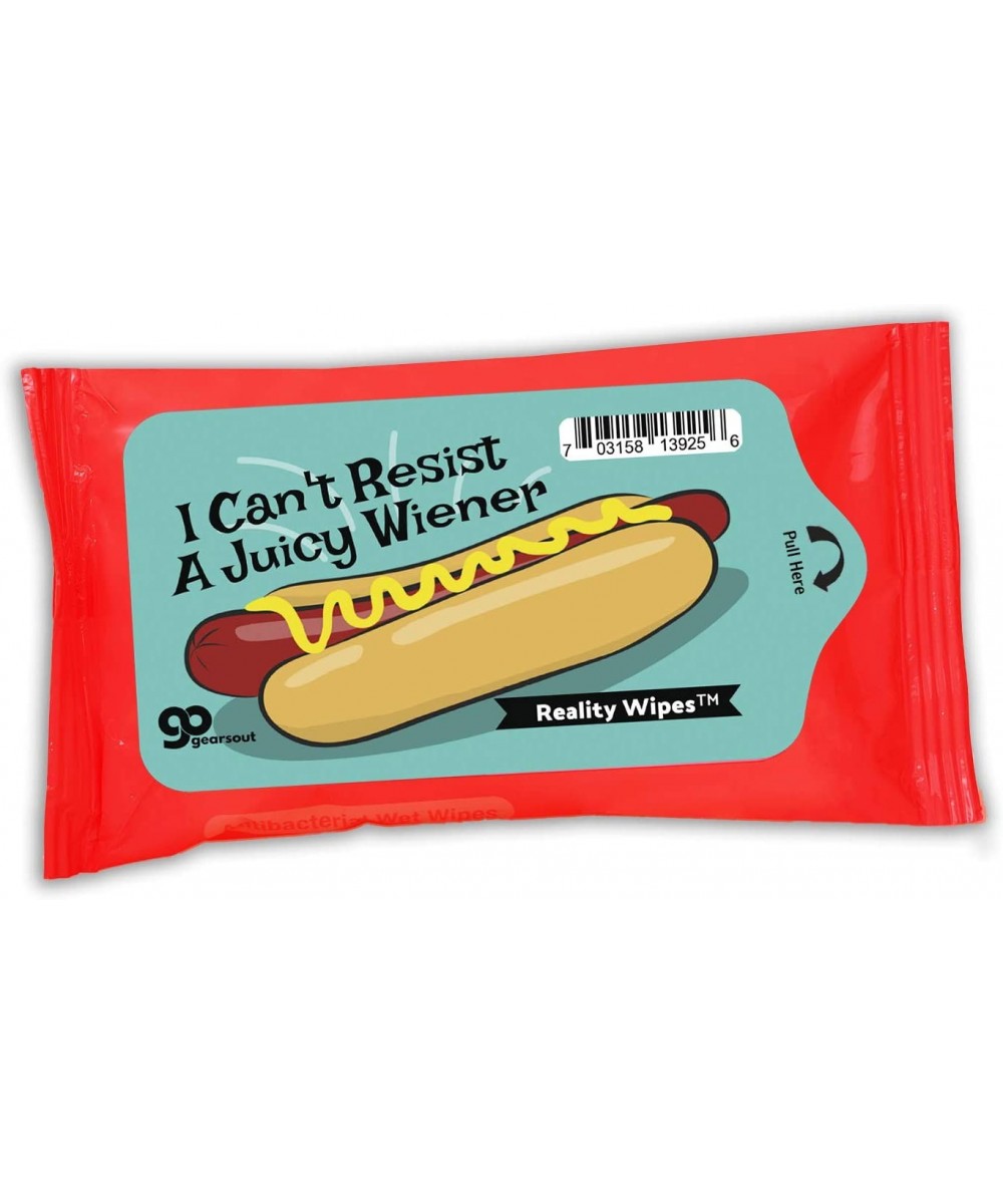 I Can't Resist A Juicy Wiener Wet Wipes - Funny Hot Dog Moist Wipes for Friends Novelty Made in The USA Travel Size $20.39 Ga...