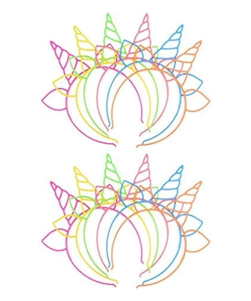 12 Pack Plastic Unicorn Headband Unicorn Party Supply Party Favor Girl Hair Accessory $20.24 Kids' Party Favor Sets