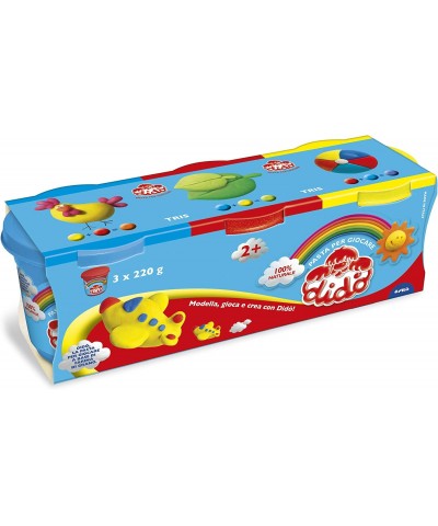 Didò 390460 – Set of Three Tubs of Plasticine 220 g (Blue/Red/Yellow) $57.84 Kids' Art Clay & Dough