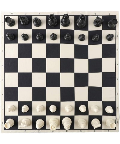 19" Tournament Cloth Chess Board Set - Portable Travel Chess Game Set Roll Up Combination- Beginner Chess Set for Kids and Ad...