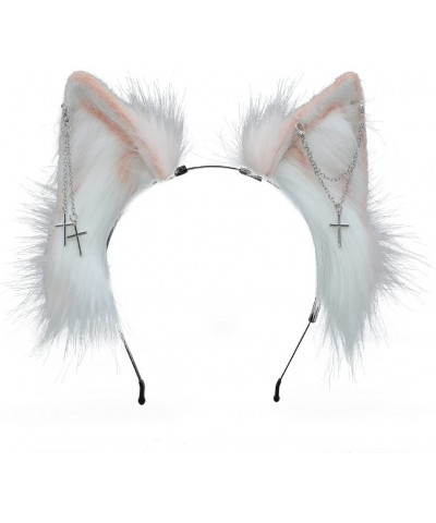 Animal Cosplay Ears Fox Cat Ears Chain Punk Cross Cat Ears Headbands (Chain Pink) $33.91 Kids' Dress-Up Accessories