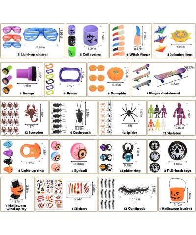 Halloween Party Favors For Kids 108 PCS Halloween Novelty Toys Great Goodie Bag Fillers Halloween Themed Light Up Rings and G...