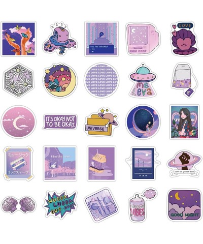 50 PCS Cute Purple Stickers for Water Bottles Sticker Packs Set Cute Aesthetic VSCO Vinyl Stickers Phone Laptop Computer Stic...