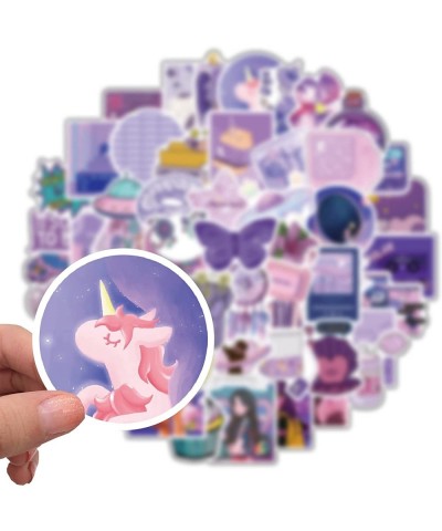 50 PCS Cute Purple Stickers for Water Bottles Sticker Packs Set Cute Aesthetic VSCO Vinyl Stickers Phone Laptop Computer Stic...