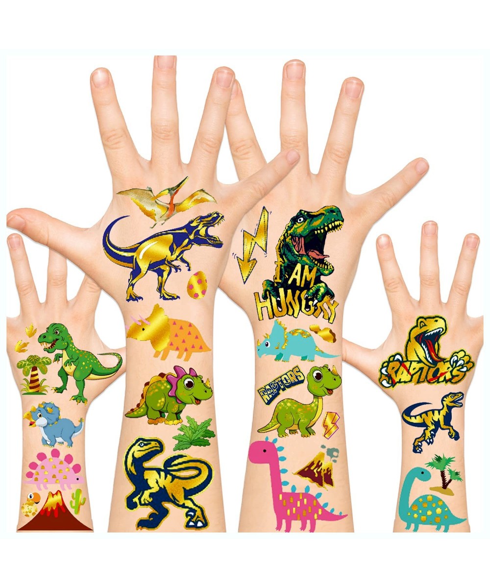 110pcs Dinosaur Party Supplies Dinosaur Temporary Tattoos for Kids. Dinosaur Birthday Party Supplies (Metallic Glitter Tattoo...