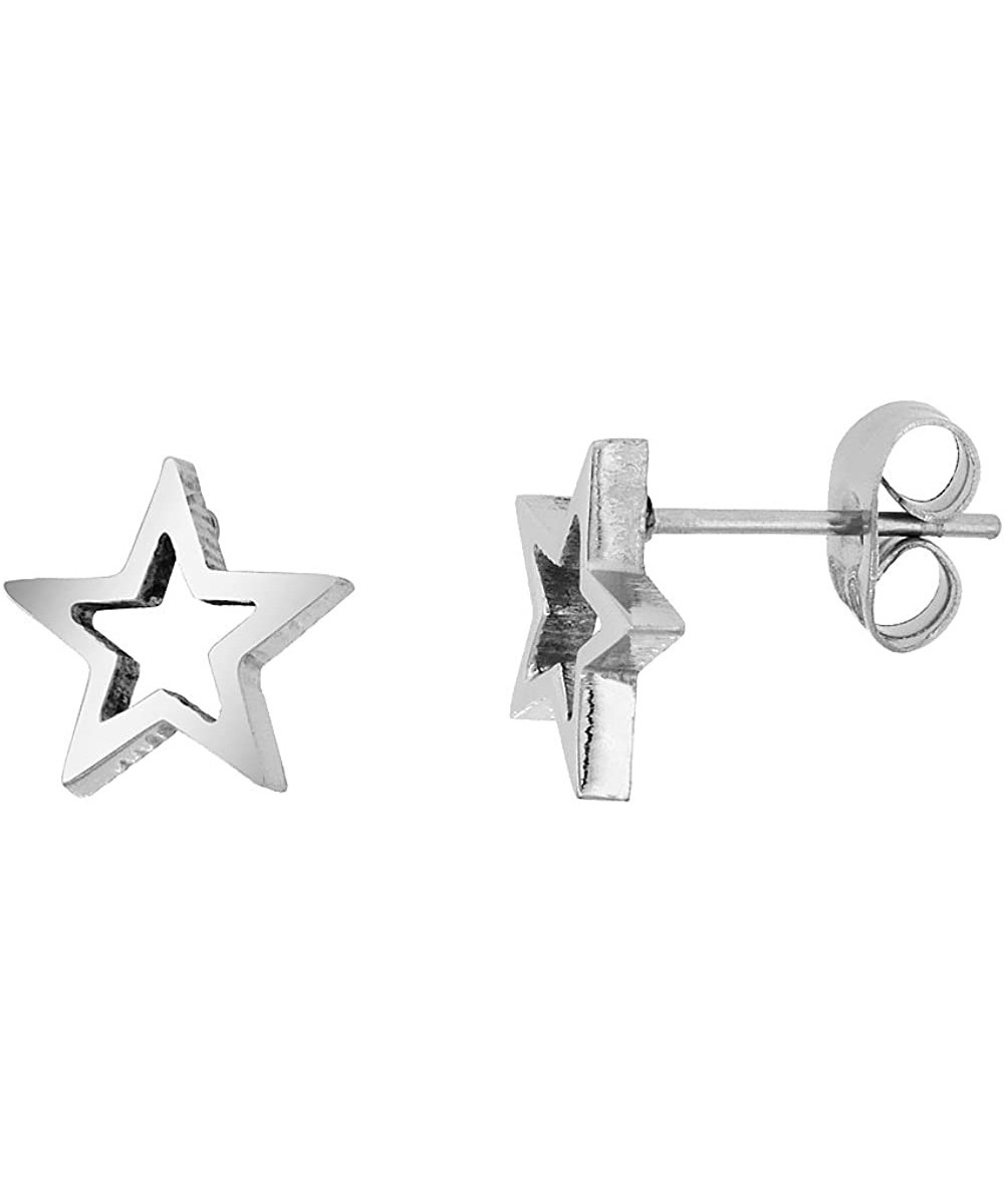 Small Stainless Steel Star Stud Earrings 1-10 Pack 3/8 inch $25.64 Kids' Dress-Up Accessories