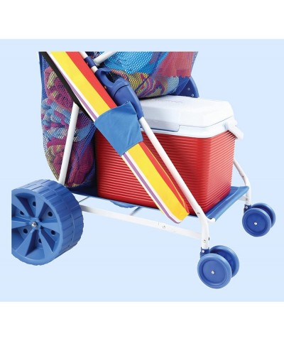 Beach Cart with Big Wheels for Sand - Foldable Wagon with Large Capacity and Easy Transports Beach Gear $85.98 Sandboxes & Be...