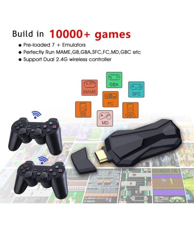 Retro Game Console Wireless Handheld Game Console 10000+ Classic Game Console 2.4G Wireless Controllers 7 Emulator Consoles H...