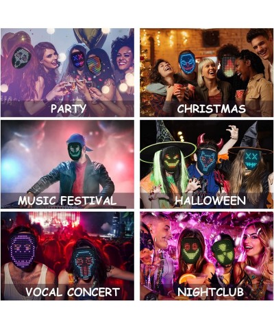 Led Mask with Gesture Sensing LED Lighted Face Transforming Mask for Costume Cosplay Party Masquerade $60.86 Kids' Dress-Up A...