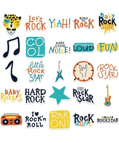 Animal Rock Cool Stickers 52 pcs - Music Stickers for Kids Rock Zone Star Inspirational Waterproof Vinyl Stickers for Laptop ...