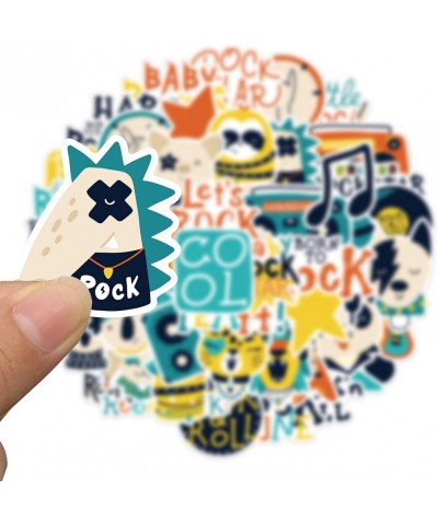 Animal Rock Cool Stickers 52 pcs - Music Stickers for Kids Rock Zone Star Inspirational Waterproof Vinyl Stickers for Laptop ...