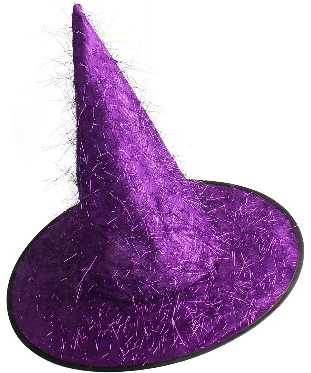 Halloween Costumes Purple Modern Witch Hat for Women Girls $17.40 Kids' Party Hats