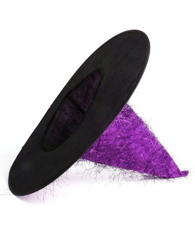 Halloween Costumes Purple Modern Witch Hat for Women Girls $17.40 Kids' Party Hats