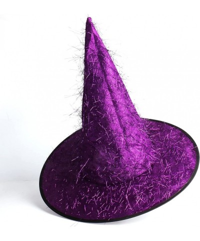 Halloween Costumes Purple Modern Witch Hat for Women Girls $17.40 Kids' Party Hats