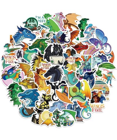 Wings of Fire Stickers| 50 Pcs Wings of Fire Gifts Merch Cute Cartoon Vinyl Waterproof Sticker for Water Bottle Laptop Skateb...