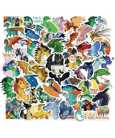 Wings of Fire Stickers| 50 Pcs Wings of Fire Gifts Merch Cute Cartoon Vinyl Waterproof Sticker for Water Bottle Laptop Skateb...