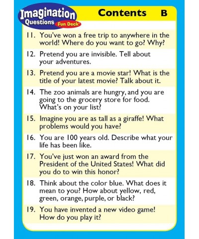 | Imagination Questions Fun Deck Flash Cards | Educational Learning Resource for Children $30.76 Electronic Learning & Educat...