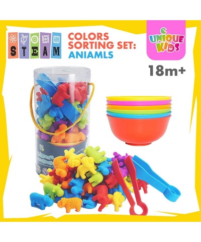 Counting Animals Matching Game with Sorting Cups Color Classification and Sensory Training Educational Learning Toys Set Gift...