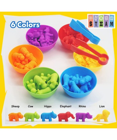 Counting Animals Matching Game with Sorting Cups Color Classification and Sensory Training Educational Learning Toys Set Gift...