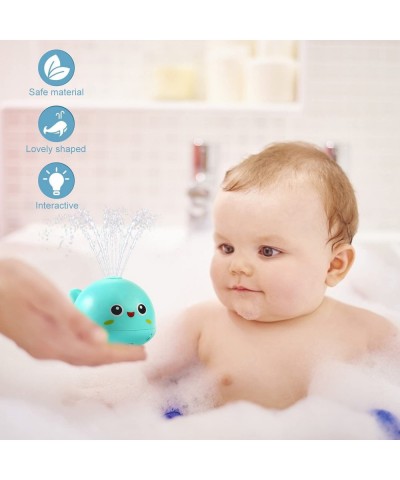 Light Up Spay Bath Toys for Baby Pool Games Auto Sprinkler Water Kids Toys for Toddlers Induction Flashing Light Fountain Sha...