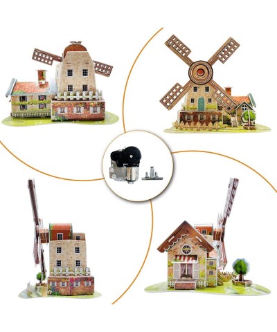 3D Puzzle for Adults Kids Holland Windmill 3D Puzzles with Music Box DIY 3D Puzzle Brain Teaser Puzzles for Room Holiday Chri...