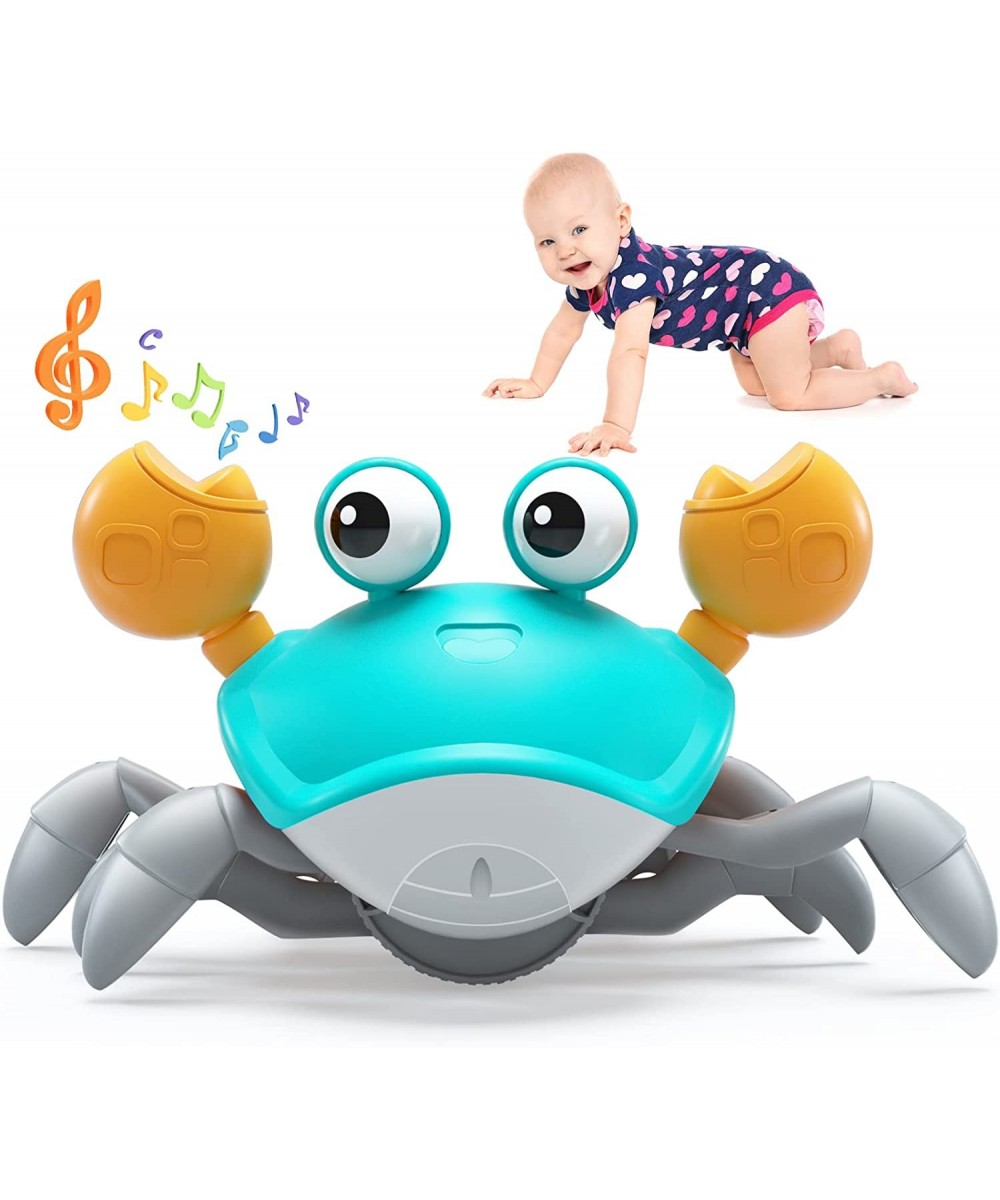 Crawling Crab Baby Toy Gifts Infant Tummy Time Toys Cute Dancing Walking Moving Babies Sensory Induction Crabs with Light Up ...