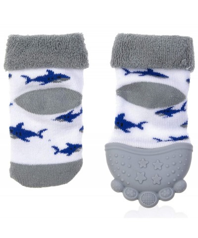 Soothing Teether Sock Grey Shark 5 $16.39 Baby Teether Toys