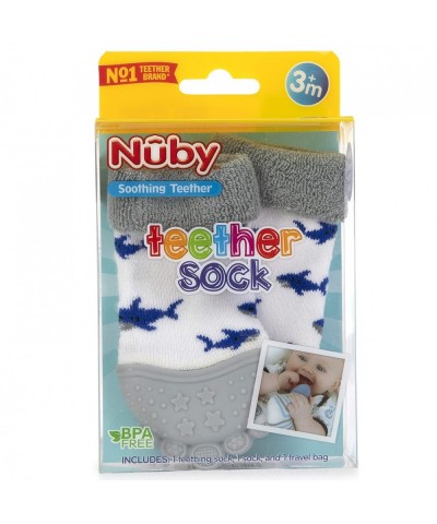 Soothing Teether Sock Grey Shark 5 $16.39 Baby Teether Toys