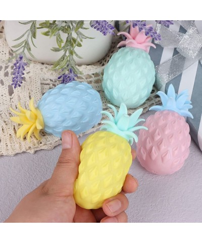 4 Pcs Pineapple Stress Ball Soft Pineapple Decompression Toy Fidget Sensory Toys for Kids Adults Stress Anxiety Relief Squeez...