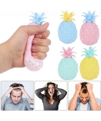 4 Pcs Pineapple Stress Ball Soft Pineapple Decompression Toy Fidget Sensory Toys for Kids Adults Stress Anxiety Relief Squeez...