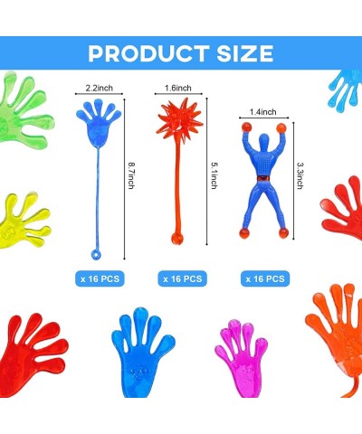 48 PCS Sticky toys Hands Sticky Fingers Fun Toys Wacky Fun Stretchy Glitter Sticky Hands Stretchy Sticky Toys for Halloween P...