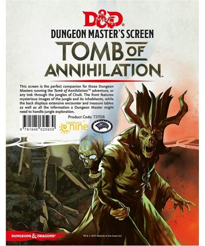 Dungeons & Dragons - "Tomb of Annihilation" DM Screen Black $25.75 Board Games